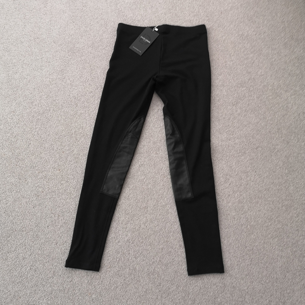David Lerner Faux Leather Patch Leggings